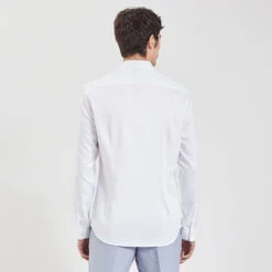 Chemise Slim Unie Stay Black/white Coton 15 Chemise Slim Unie Stay Black/white Coton -Men's Clothing Soldes Boutique 720130 9010 V3