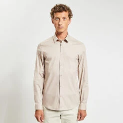 Chemise Slim Unie Coton Biologique Stretch 12 Chemise Slim Unie Coton Biologique Stretch -Men's Clothing Soldes Boutique 726637 10101 V2