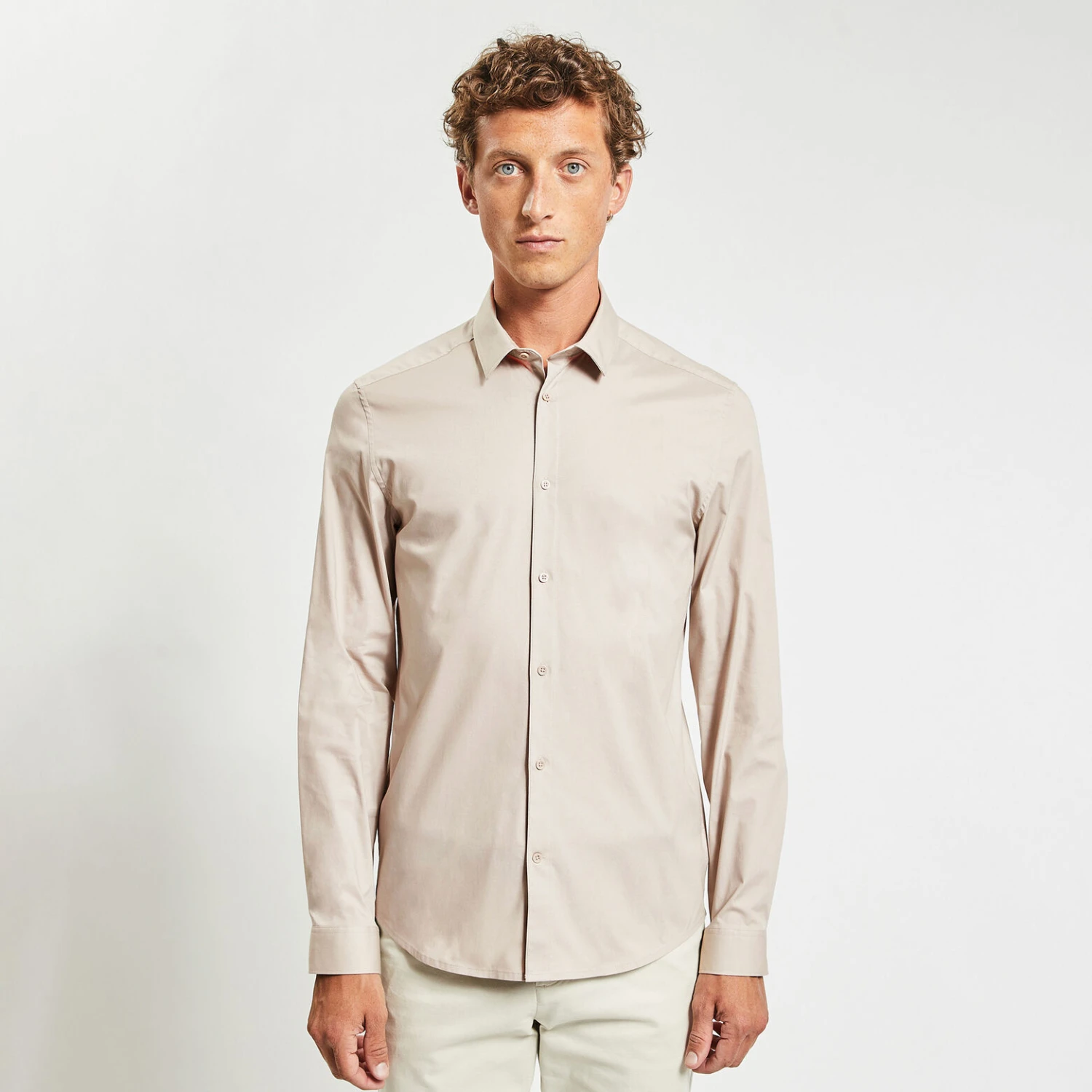 Chemise Slim Unie Coton Biologique Stretch 4 Chemise Slim Unie Coton Biologique Stretch – Image 4