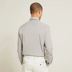 Chemise Slim Unie Coton Biologique Stretch 13 Chemise Slim Unie Coton Biologique Stretch -Men's Clothing Soldes Boutique 726637 10101 V3