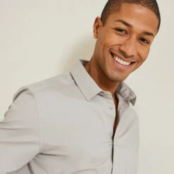 Chemise Slim Unie Coton Biologique Stretch 11 Chemise Slim Unie Coton Biologique Stretch -Men's Clothing Soldes Boutique 726637 10101 V4