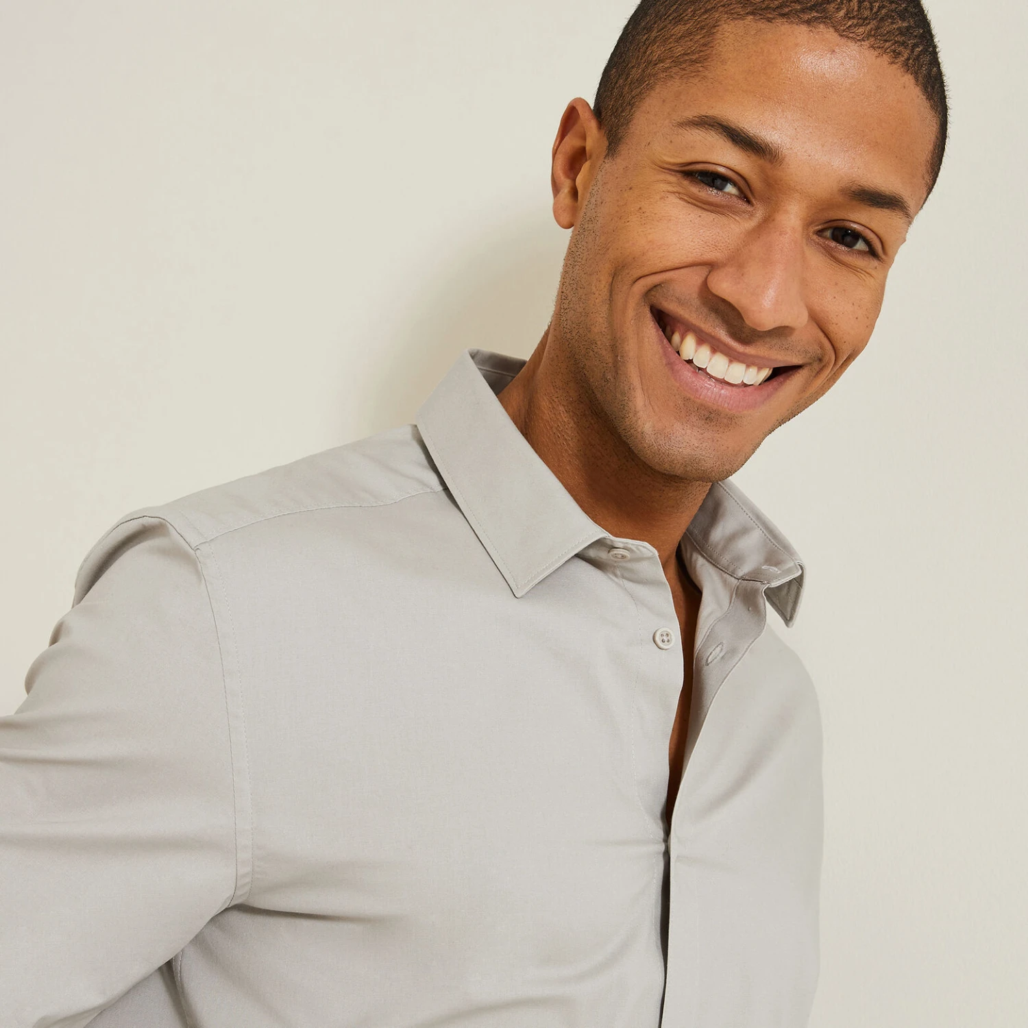 Chemise Slim Unie Coton Biologique Stretch 3 Chemise Slim Unie Coton Biologique Stretch – Image 3