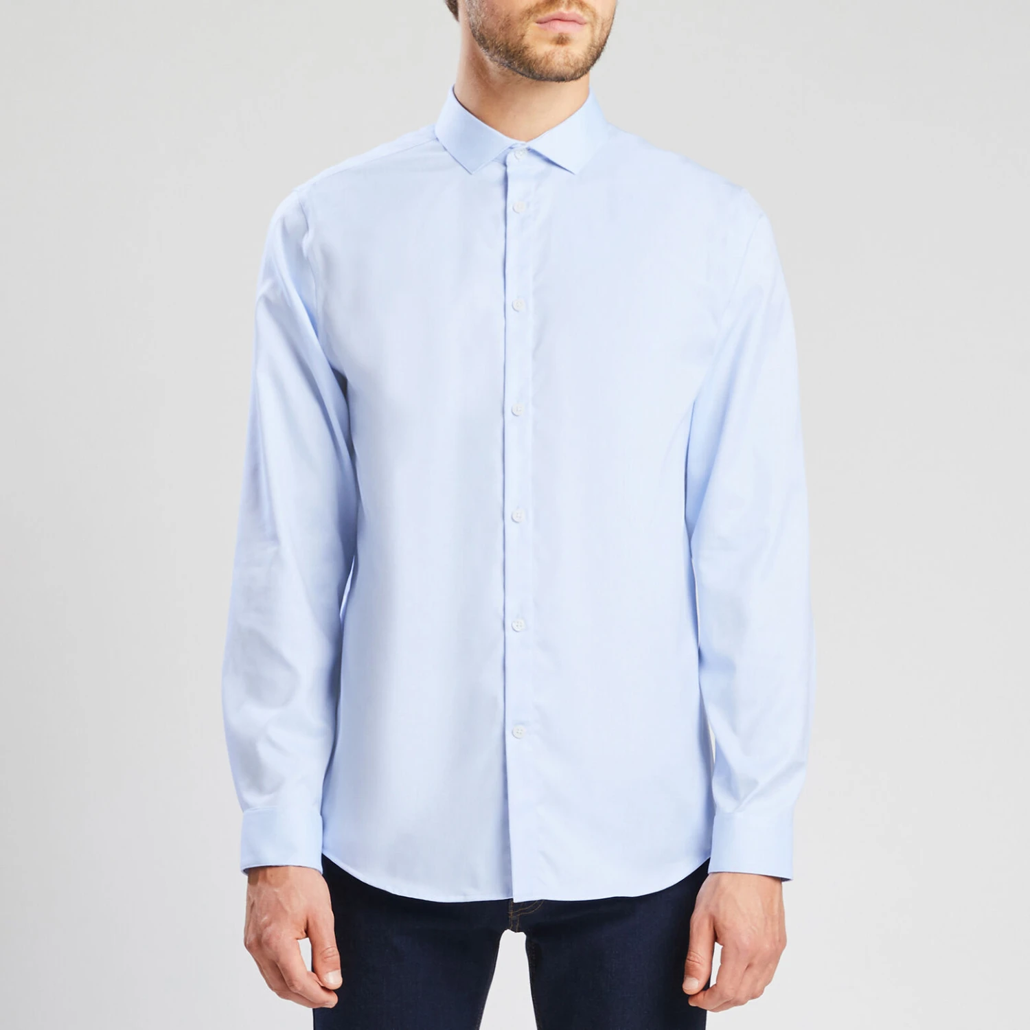 Chemise Regular Sans Repassage Unie Coton 5 Chemise Regular Sans Repassage Unie Coton – Image 5