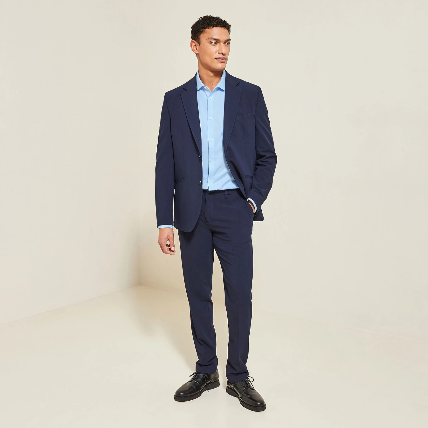 Chemise Regular Sans Repassage Unie Coton 4 Chemise Regular Sans Repassage Unie Coton – Image 4