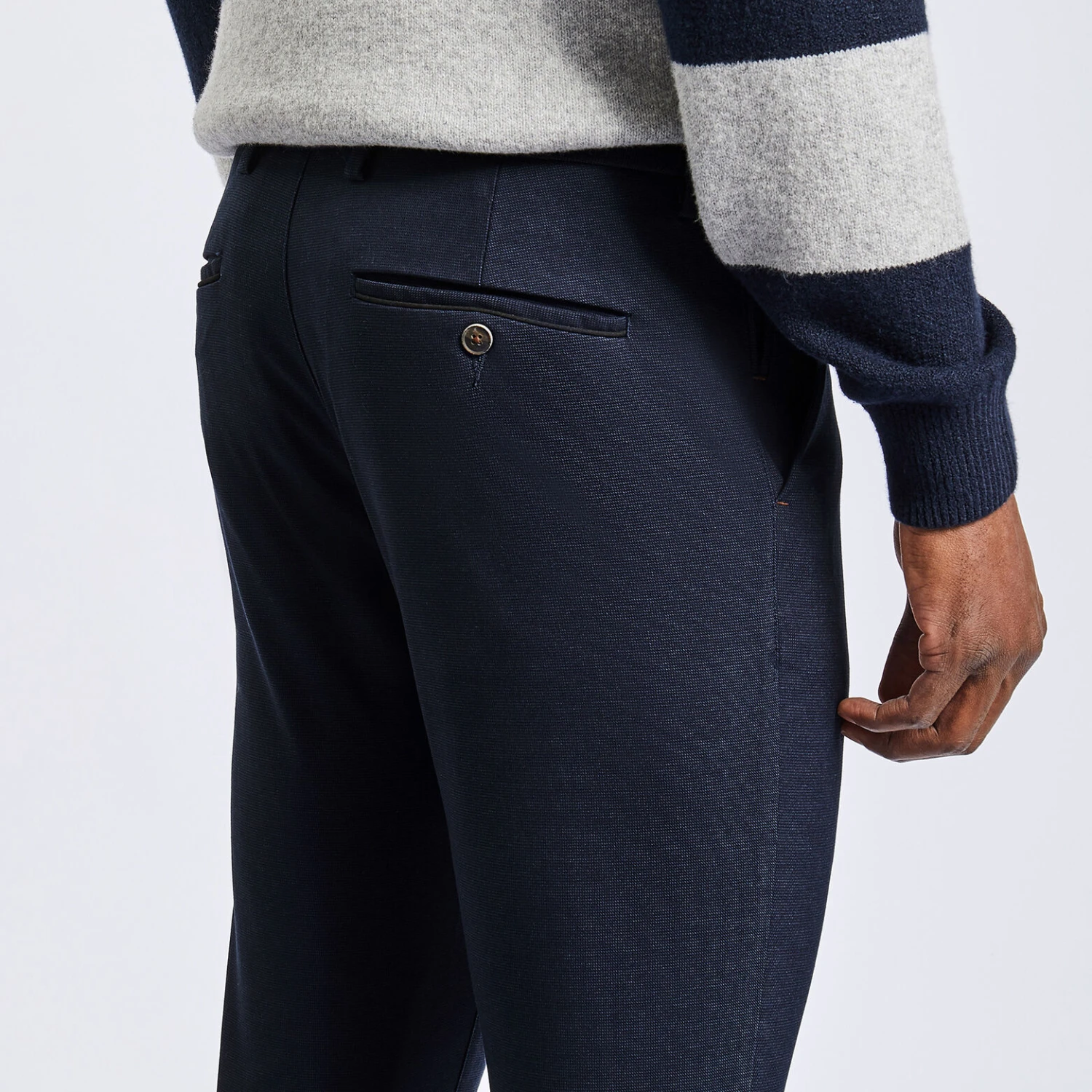 Pantalon Chino Slim Fantaisie Intérieur Gratté 3 Pantalon Chino Slim Fantaisie Intérieur Gratté – Image 3