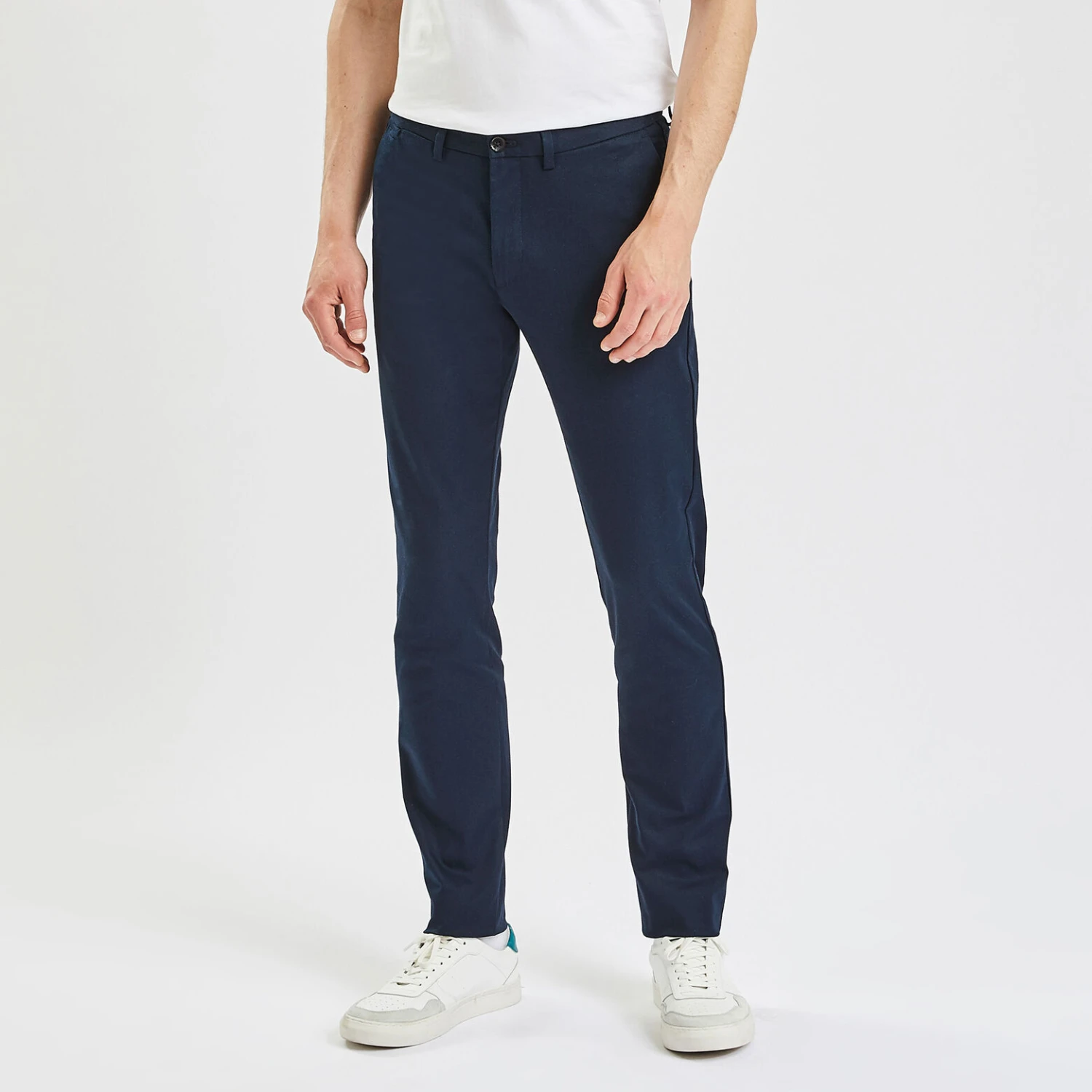 Pantalon Chino Slim Mat En Coton Recyclé 1 Pantalon Chino Slim Mat En Coton Recyclé